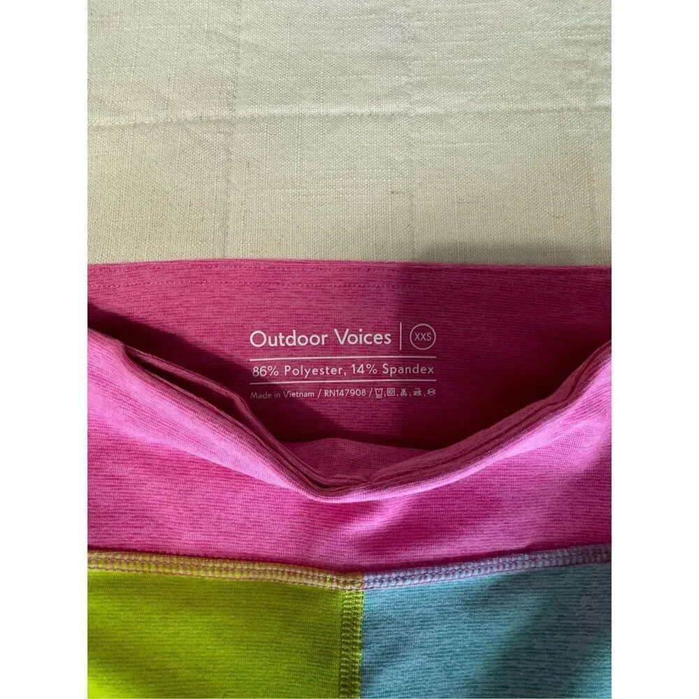 Outdoor Voices Color Block Pink Blue Green Warmup‎ 5